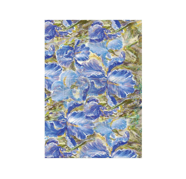 Prima Decoupage Paper Enchanting Iris | Vintage Veneers Decor | Hand ...